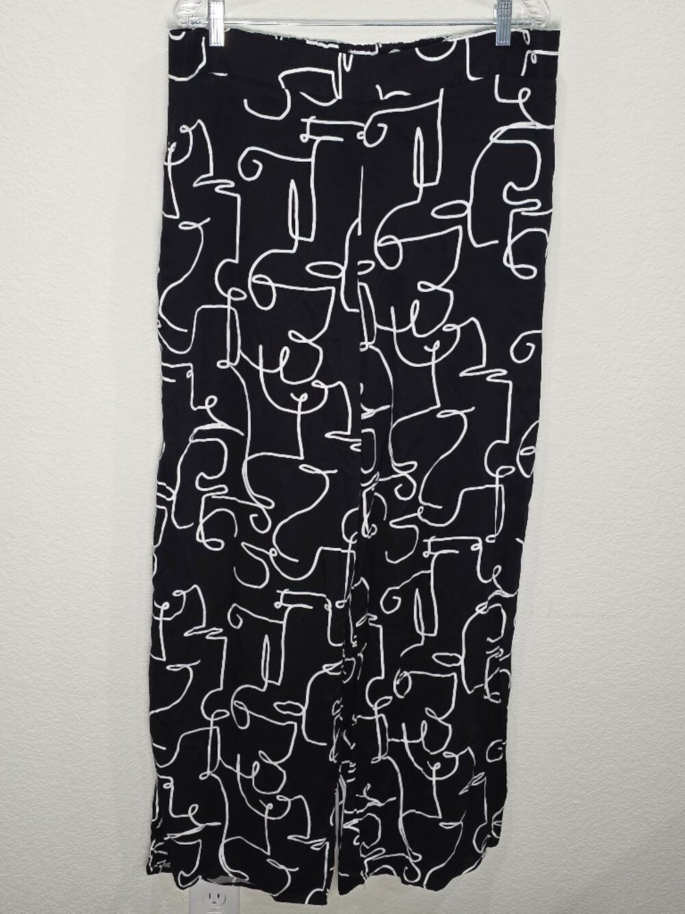 ELOQUII 2 Piece Pant Set NWT Abstract Face Line Art Wide Leg Plus Size 16 - Picture 7 of 16